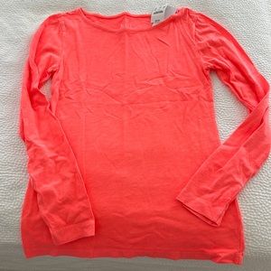 Bright coral J.crew long sleeve tee